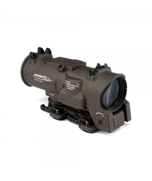 SOTAC Elcan 1-4 Dual Role Riflescope FDE Color Free Killflash and Docter Footprint Mount Plate