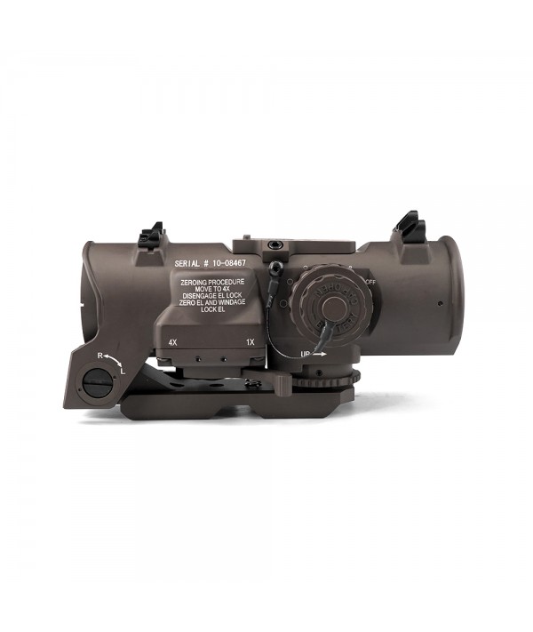 SOTAC Elcan 1-4 Dual Role Riflescope FDE Color Free Killflash and Docter Footprint Mount Plate