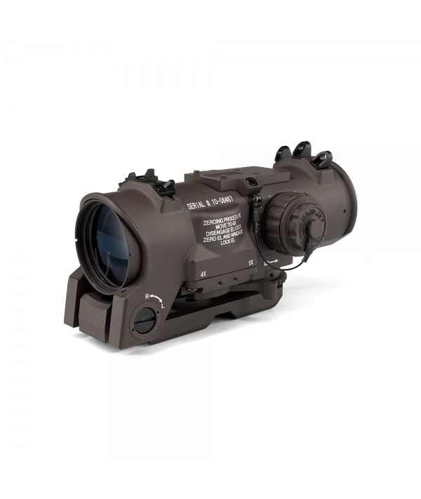 SOTAC Elcan 1-4 Dual Role Riflescope FDE Color Free Killflash and Docter Footprint Mount Plate