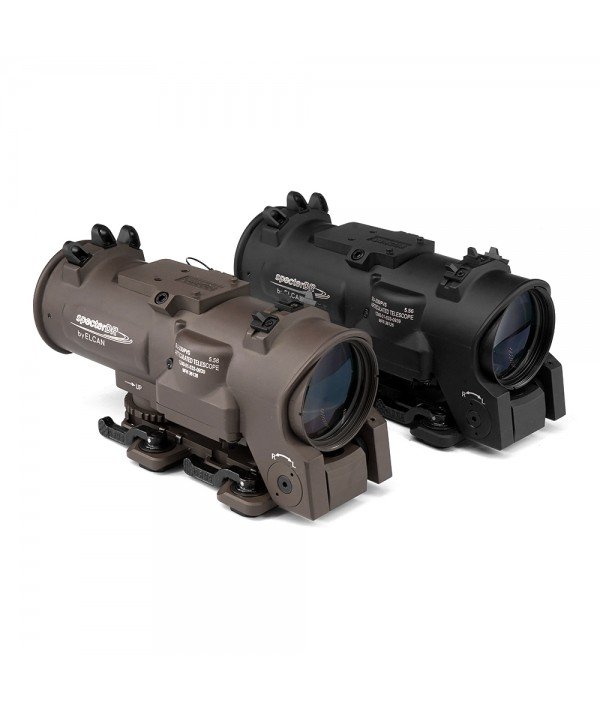 SOTAC Elcan 1-4 Dual Role Riflescope FDE Color Free Killflash and Docter Footprint Mount Plate