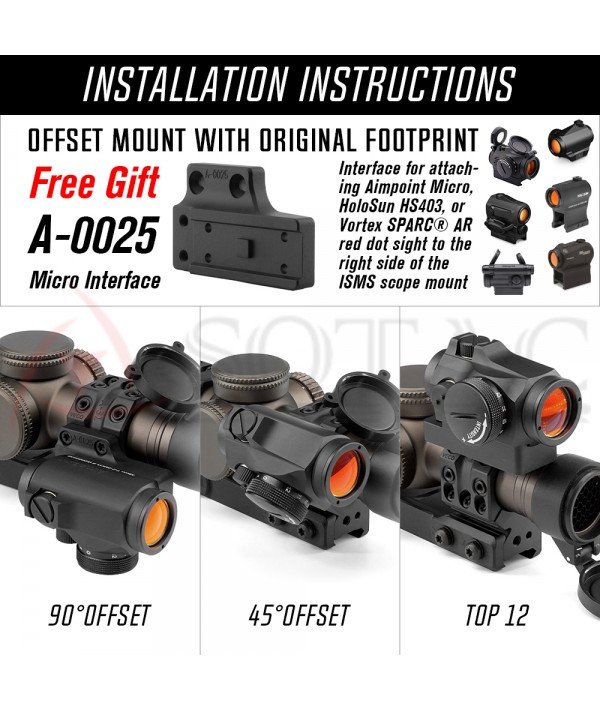 SOTAC QDP-4616 1.50" 34mm Tube Scope Mount