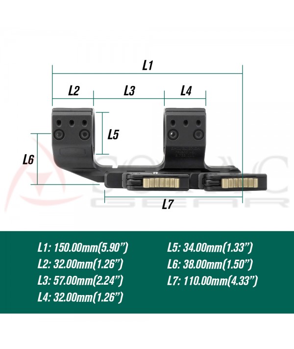 SOTAC QDP-4616 1.50" 34mm Tube Scope Mount