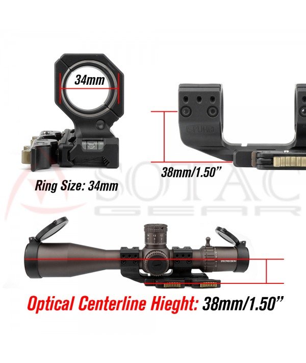 SOTAC QDP-4616 1.50" 34mm Tube Scope Mount