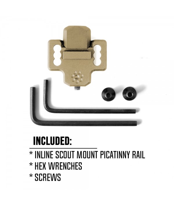 SOTAC Inline Scout Light Picatinny Rail Mount FDE