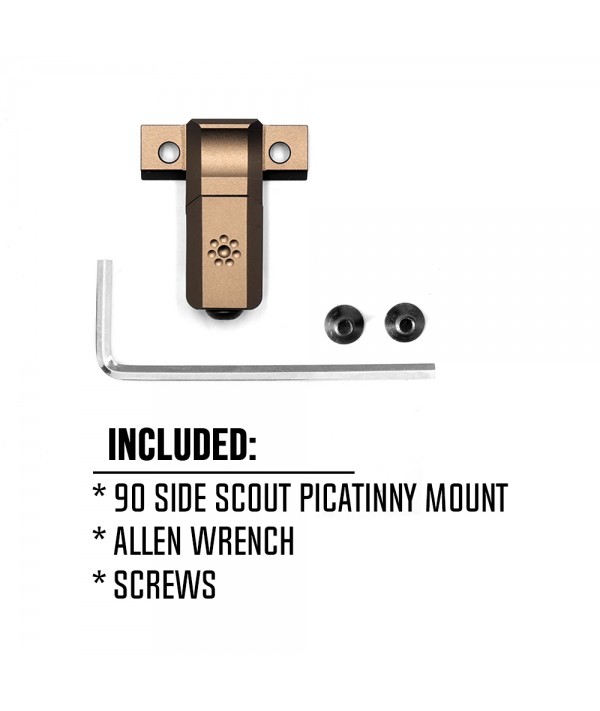 SOTAC 90 Side Scout Mount Picatinny Rail Mount FDE