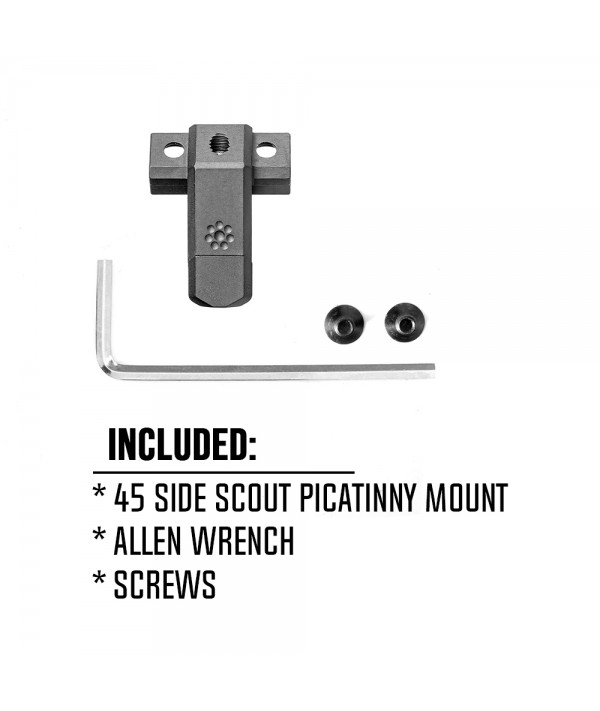 SOTAC 45 Offset Scout Mount Picatinny Rail Mount Black