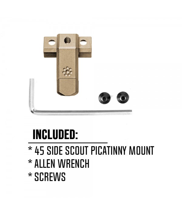 SOTAC 45 Offset Scout Mount Picatinny Rail Mount FDE