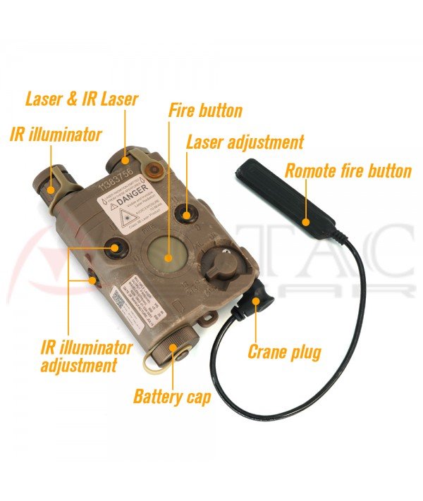 SOTAC PEQ-15 IR Laser Sight & VIS Red Laser & IR Illumination TAN