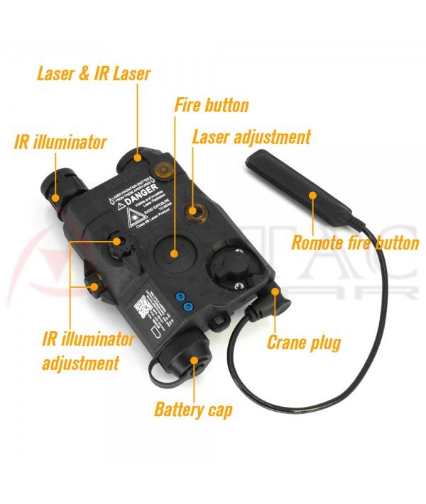 SOTAC LA-5C IR Laser Sight & VIS Red Laser & IR Illumination Black