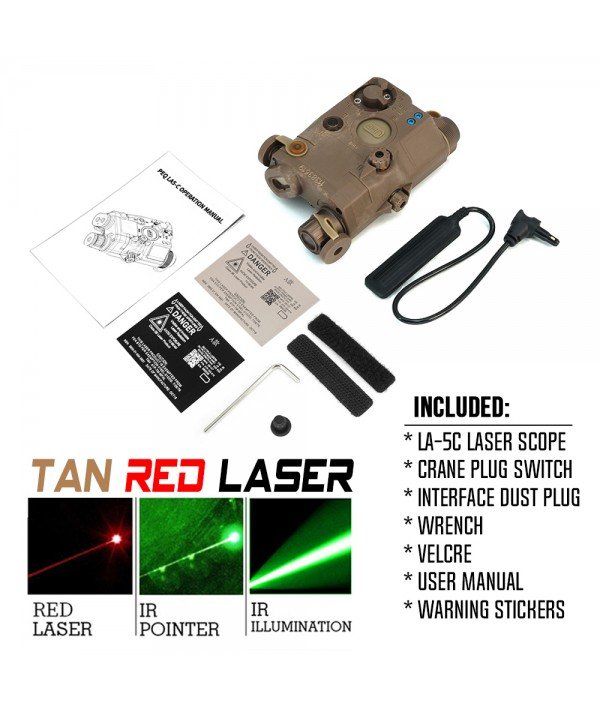 SOTAC LA-5C IR Laser Sight & VIS Red Laser & IR Illumination TAN