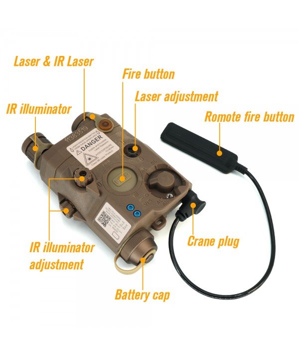 SOTAC LA-5C IR Laser Sight & VIS Green Laser & IR Illumination TAN