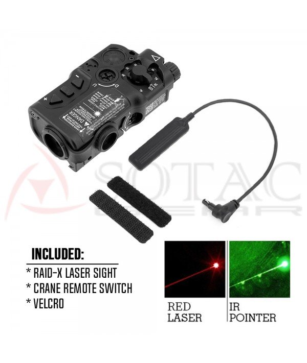 SOTAC RAID-X IR Laser Sight & VIS Red Laser Point Black