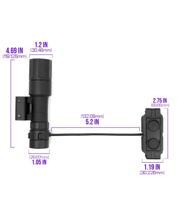 Tactical Cloud Defensive Full Size REIN 2.0 MCH Single Output Flashlight 1400 Lumens Weapon Light