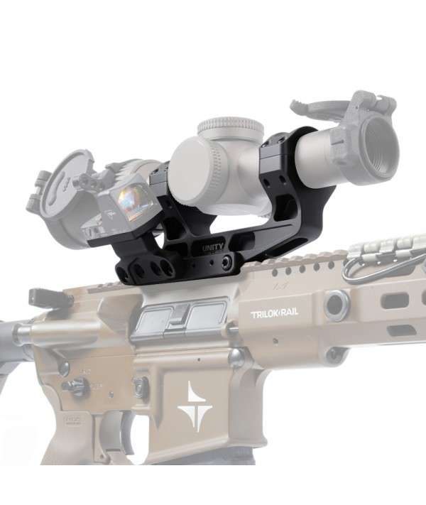 SOTAC Tactical Fast 2.05" LPVO Scope Mount 30mm Tube With T2&RMR Red Dot Sight Offset Optic Adapter Plate