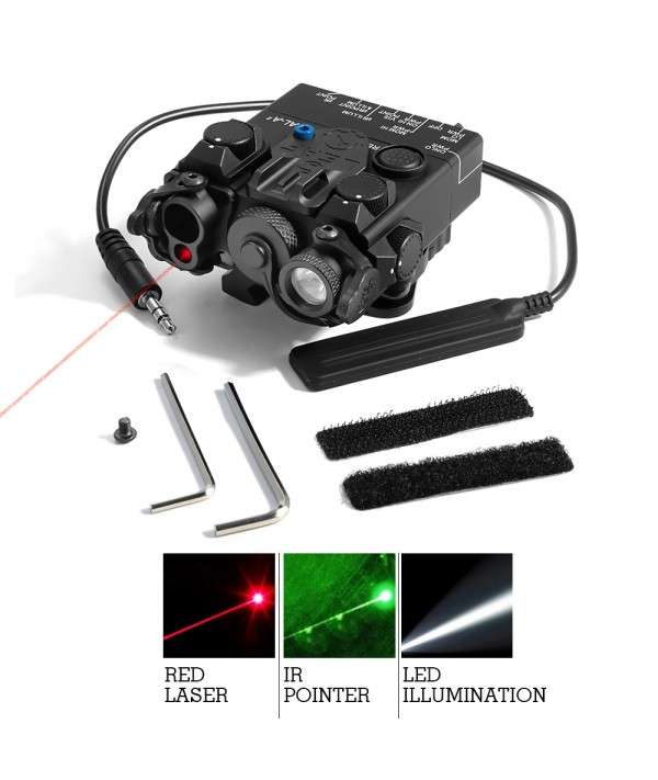 SOTAC DBAL-A2 Red Dot Laser VIS Point & IR Point & LED White Light Black Color